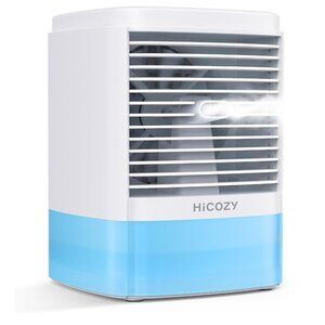 HiCOZY Portable Air Cooler with 2 Ultrasonic Mist Levels & 3 Fan Speeds, Evapora
